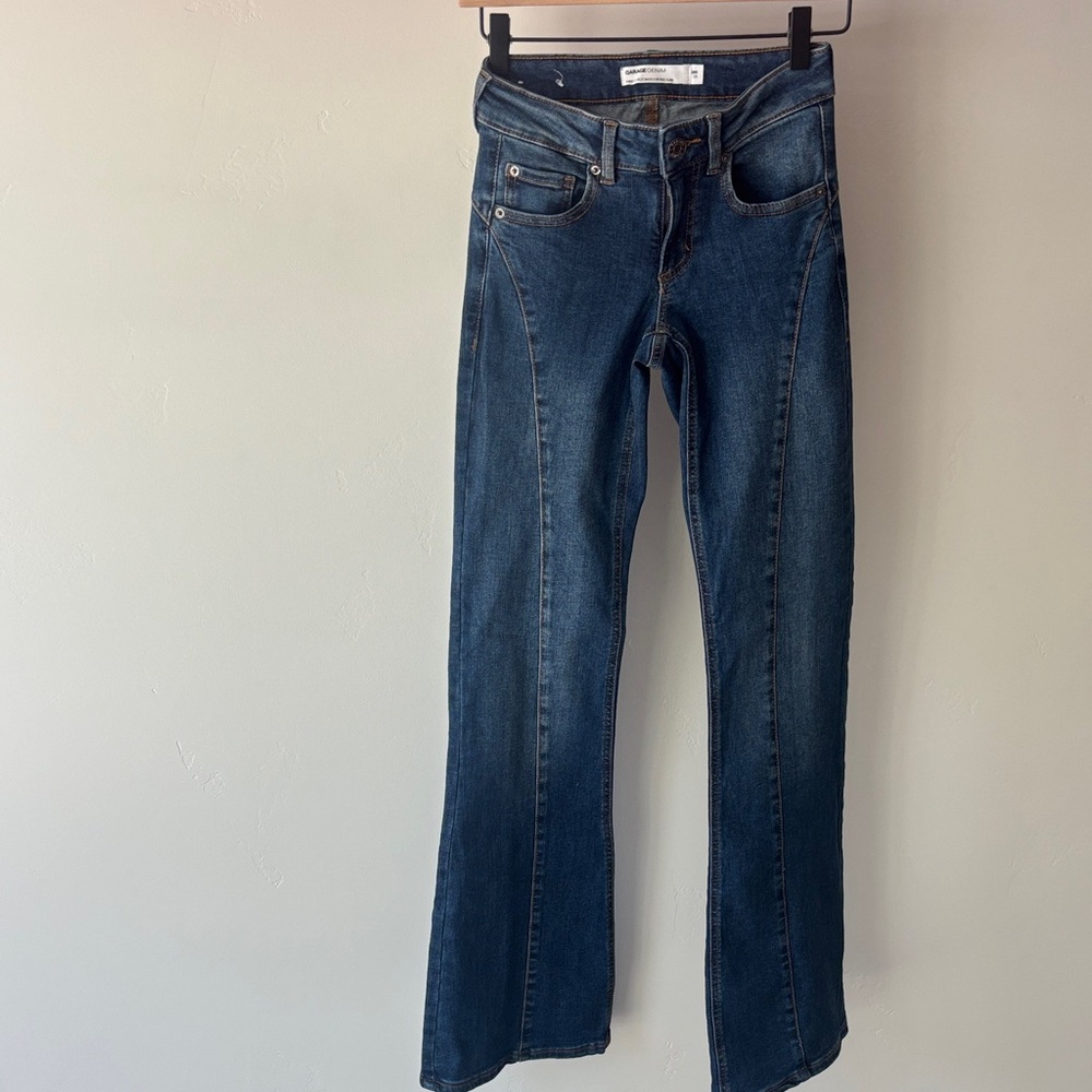 Garage Dark Blue Flare Jeans